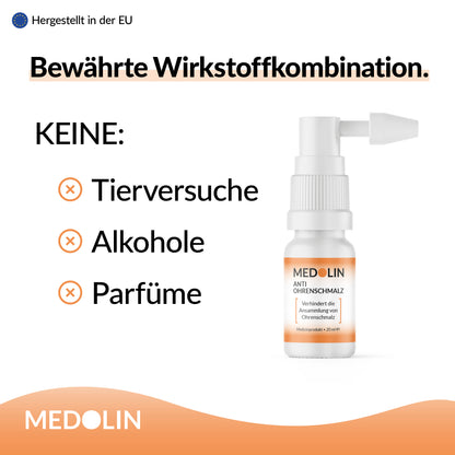 3x Medolin Anti Ohrenschmalz