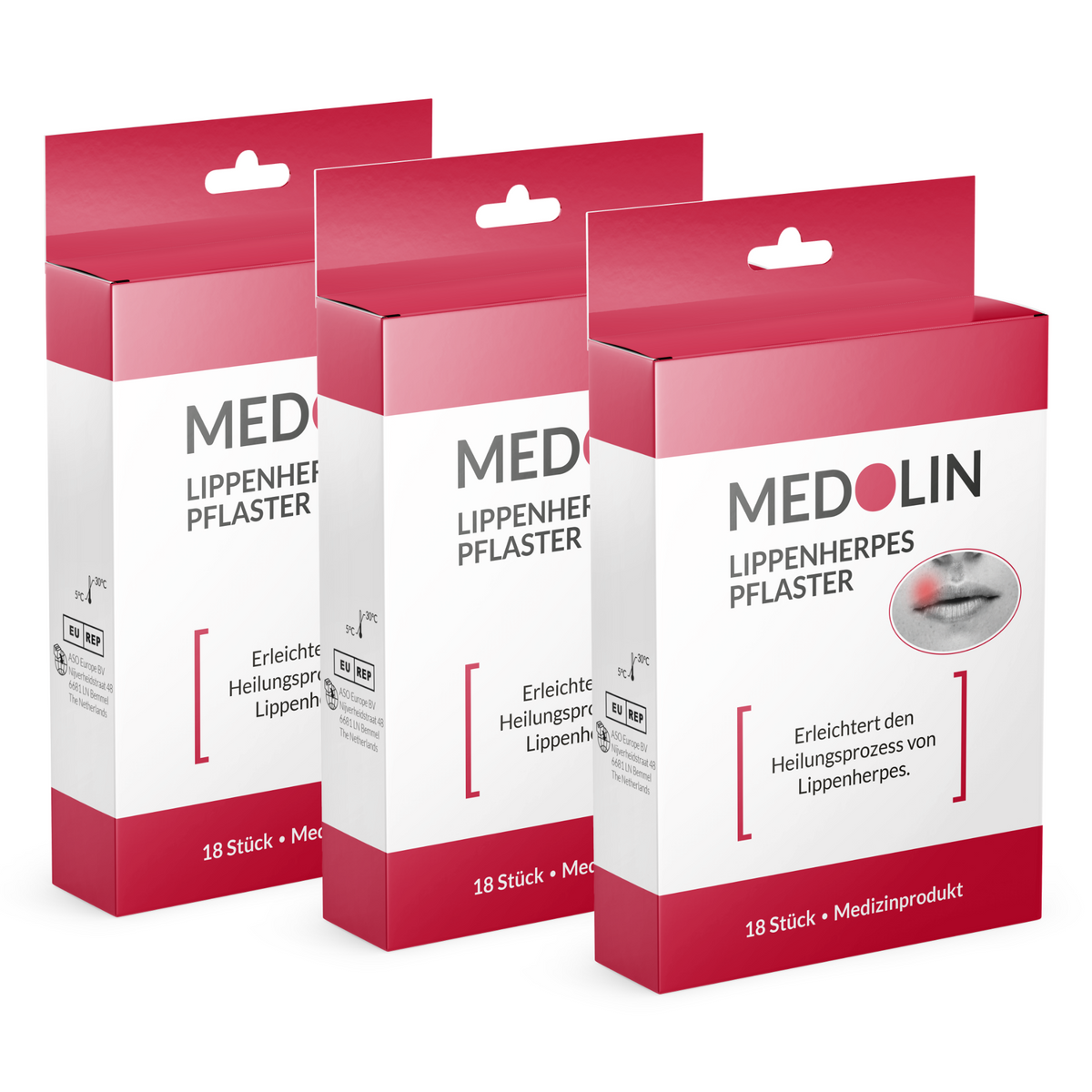 3x Medolin Lippenherpes Pflaster
