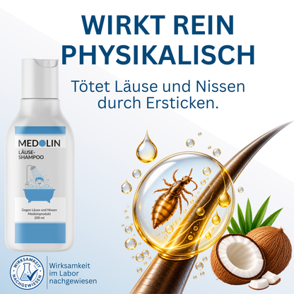 Laus wird von einem Öltropfen eingeschlossen. 