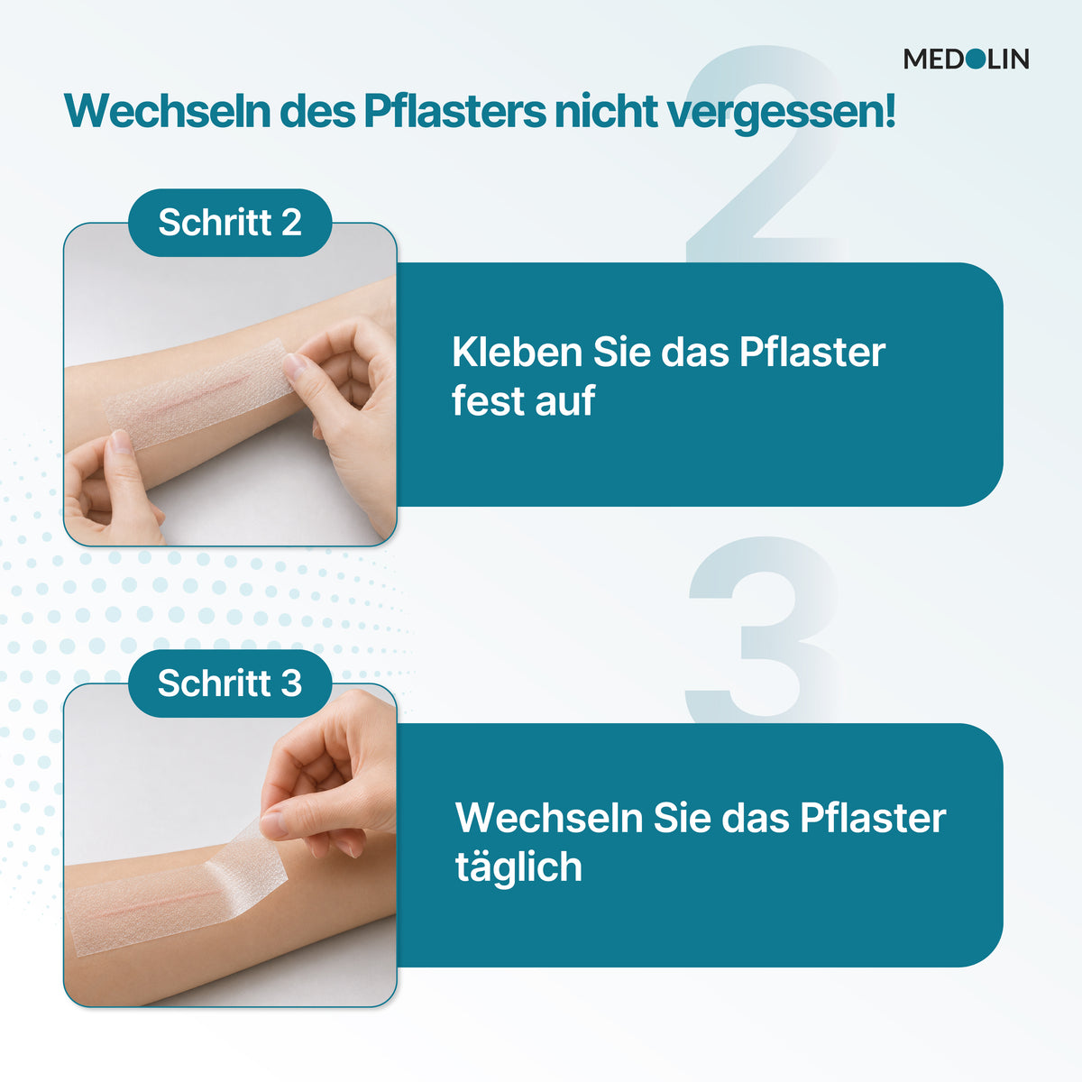 Zweiter und dritter Schritt wird erläutert. 